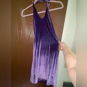 Boutique velvet halter dress